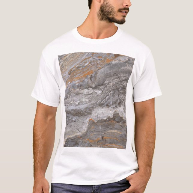 Marble Texture: Italian Limestone Elegance. T-Shirt (Front)