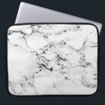 Marble texture laptop sleeve<br><div class="desc">Black and white marble looking pattern. Photography.</div>