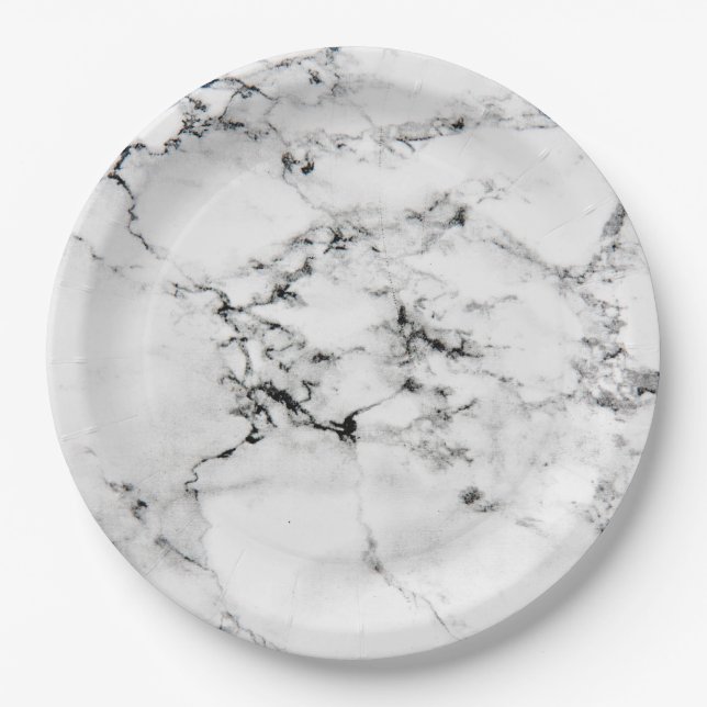 Marble texture paper plate (Front)