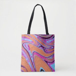 Marble Texture Pattern Colourful Cute Tote Bag