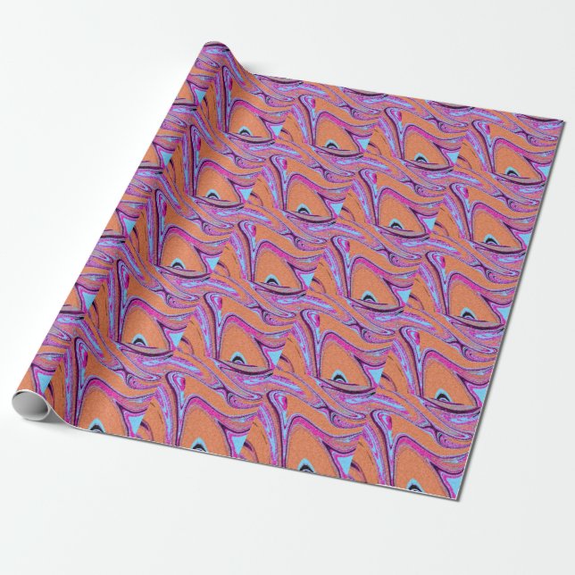 Marble Texture Pattern Colourful Cute     Wrapping Paper (Unrolled)