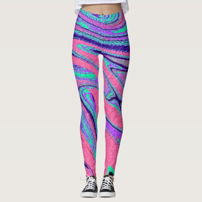Marble Texture Pattern cute Leggings (Front)