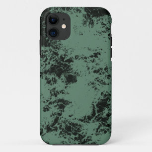 Marble texture pattern in black and green Case-Mate iPhone case
