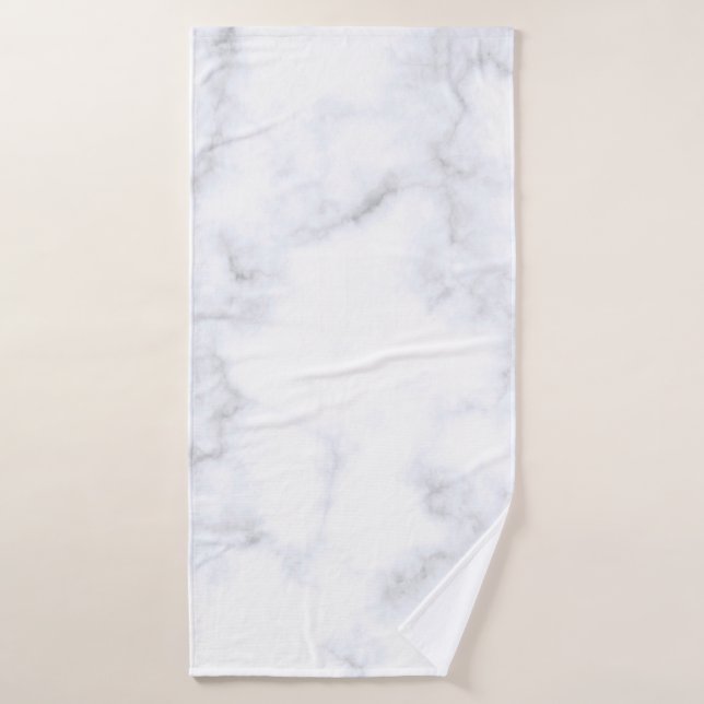 Marble texture white pattern bath towel (Bath Towel)