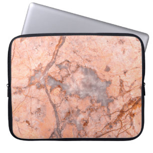 Marble texture white pattern laptop sleeve