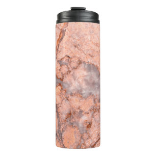 Marble texture white pattern thermal tumbler