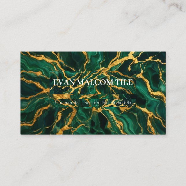 Marble Tile Business Card (Front)