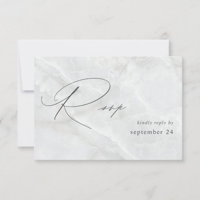Marble w Meal RSVP Card (Front)