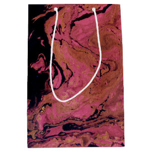 Marble , watercolor medium gift bag