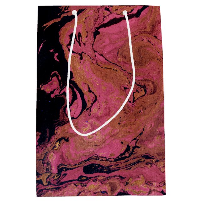 Marble , watercolor medium gift bag (Front)