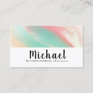 Marble Wave Interior Hair Salon Designer Business Card