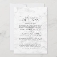 Marble Wedding Date Postponement Save The Date