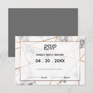 Marble Wedding Suite Elegant & Timeless RSVP Card