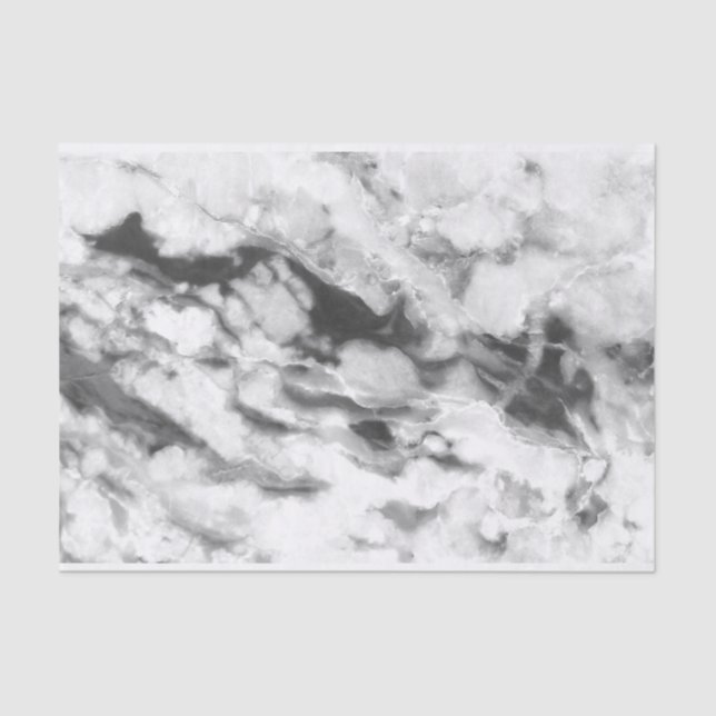 Marble White And Grey Tissue Paper (Front)