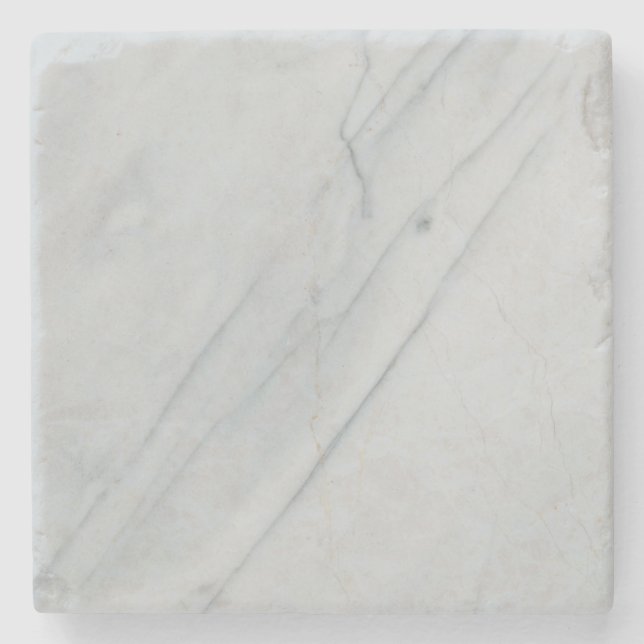 Marble White Stone Coaster (Front)