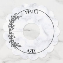 Marble Wine Glass Tags - Elegant and Personalised