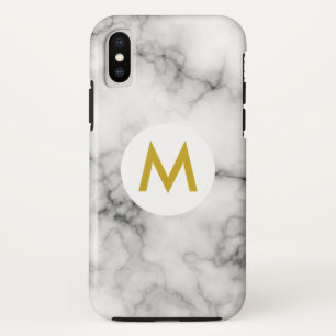 marble with monogram Case-Mate iPhone case