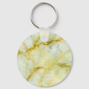 Marble with Yellow Threads Key Ring