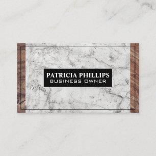 Marble Wood Background Business Card