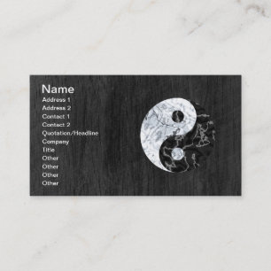 Marble Yin Yang Symbol Business Card