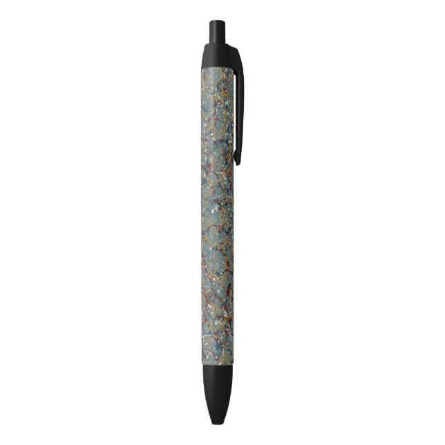 Marbled Abstract Painting Black Ink Pen (Bottom (Vertical))