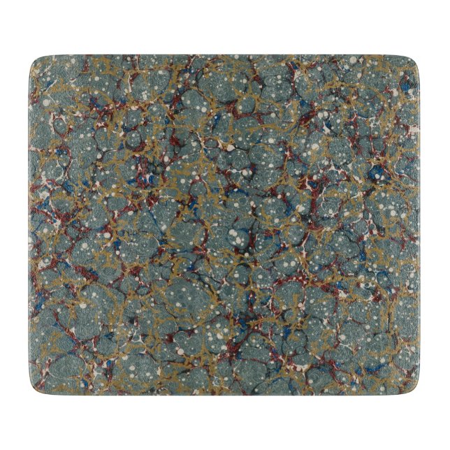 Marbled Abstract Painting Cutting Board (Front)