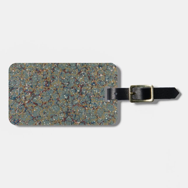 Marbled Abstract Painting Luggage Tag (Front Horizontal)