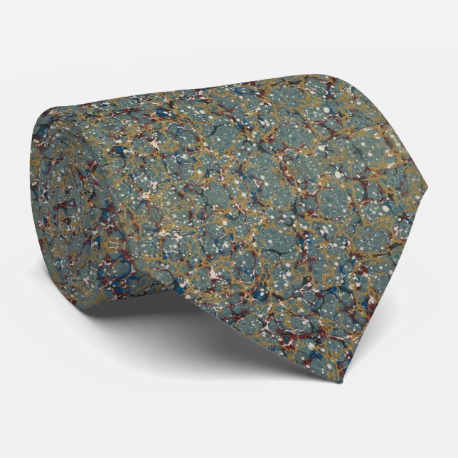 Marbled Abstract Painting Tie (Rolled)