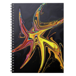 Marbled abstract portrait notebook