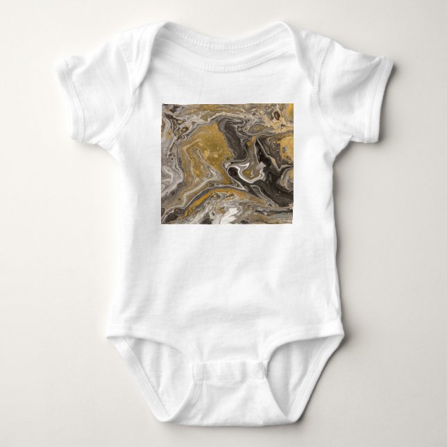 Marbled acrylic, nature-inspired texture. baby bodysuit (Front)