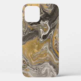 Marbled acrylic, nature-inspired texture. iPhone 12 case