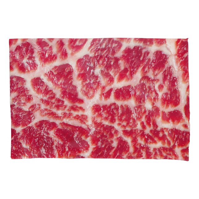Marbled Beef Steak Texture Closeup Pillowcase (Front)