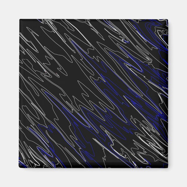 Marbled Black Blue Magnet (Front)