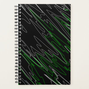 Marbled Black Green Planner