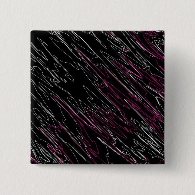 Marbled Black Pink 15 Cm Square Badge (Front)