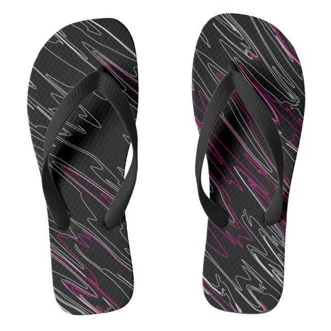 Marbled Black Pink Jandals (Footbed)