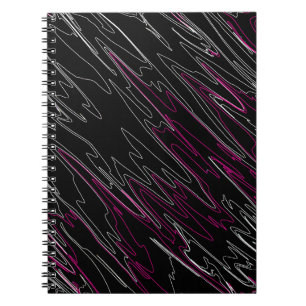 Marbled Black Pink Notebook
