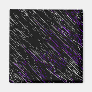 Marbled Black Purple Magnet