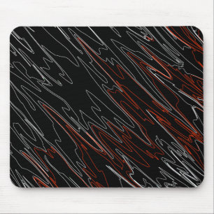Marbled Black Red Mouse Pad