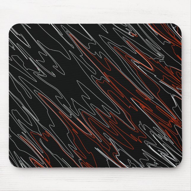 Marbled Black Red Mouse Pad (Front)