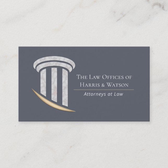 Marbled Column w/Gold Accent Business Card (Front)