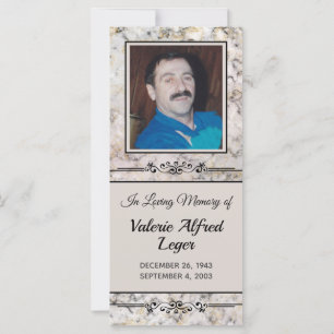 Marbled Custom Memorial Keepsake Card