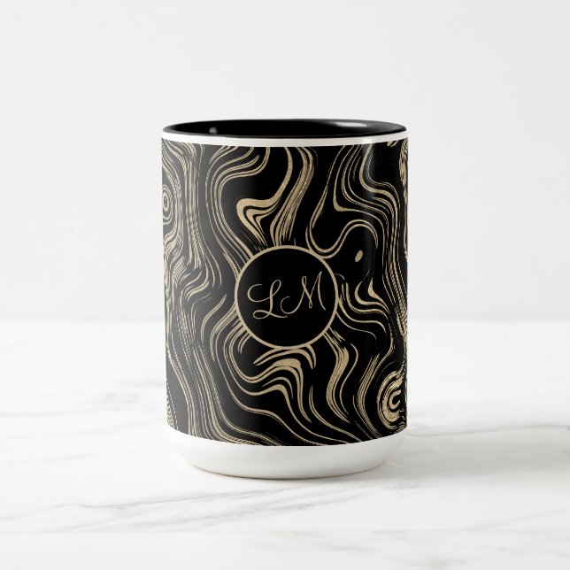 Marbled Gold Personalised Mug (Center)