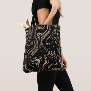 Marbled Gold Personalised Tote Bag