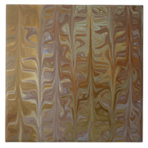 Marbled Golden Wet Cedar Art Pattern Ceramic Tile