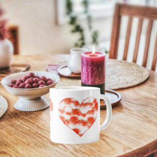 Marbled Heart Large Coffee Mug