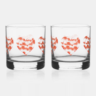 Marbled Heart Whiskey Glass