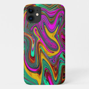 Marbled Hot Pink and Sea Foam Green Abstract Art Case-Mate iPhone Case