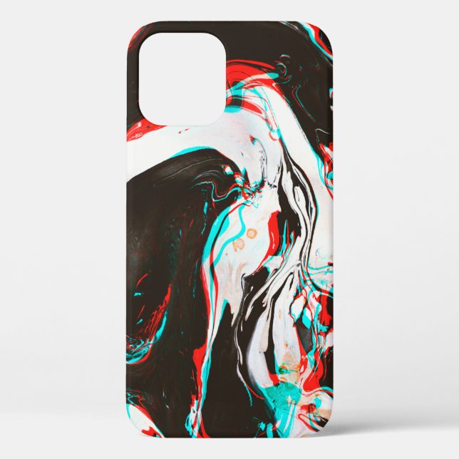 Marbled Ink: Distorted Glitch Texture. Case-Mate iPhone Case (Back)