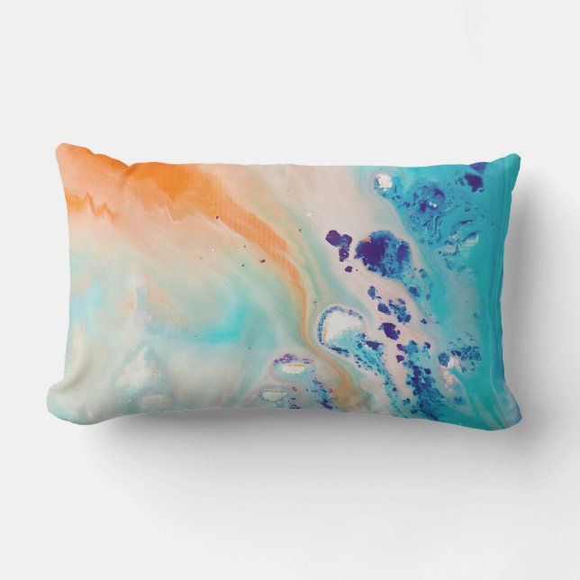 Marbled Ink Lumbar Cushion (Front)